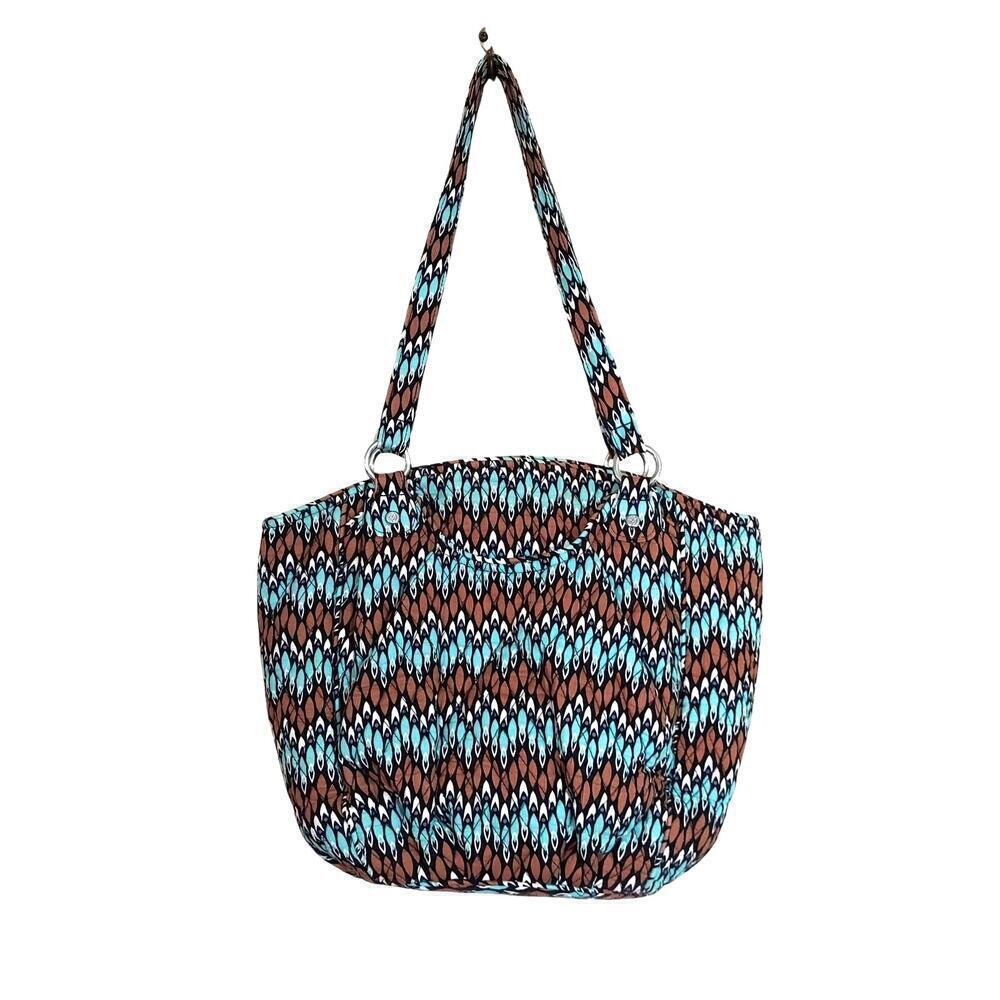 Vera Bradley (Retired) Sierra Stream Double Strap Large Quilted Shoulder Bag